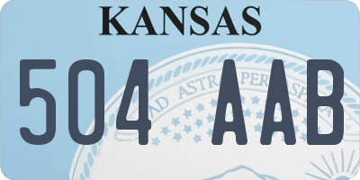 KS license plate 504AAB