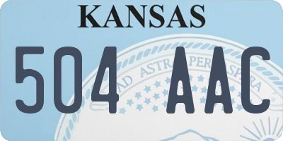 KS license plate 504AAC