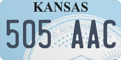 KS license plate 505AAC