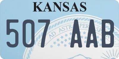 KS license plate 507AAB