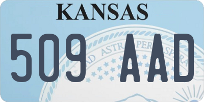 KS license plate 509AAD