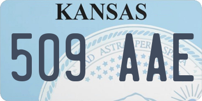 KS license plate 509AAE