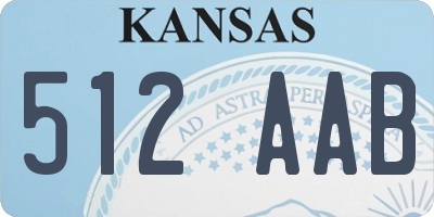 KS license plate 512AAB