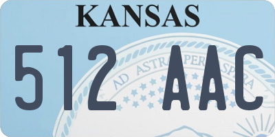 KS license plate 512AAC