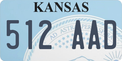 KS license plate 512AAD