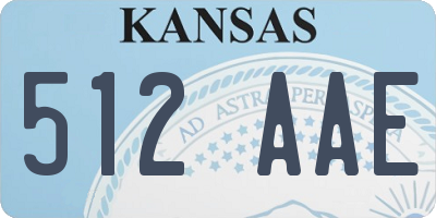 KS license plate 512AAE