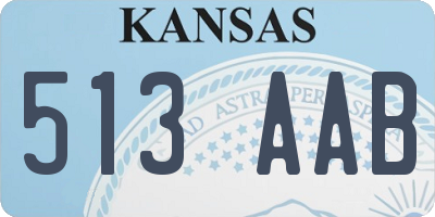 KS license plate 513AAB
