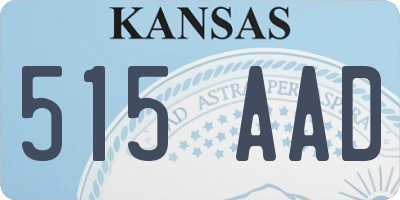 KS license plate 515AAD