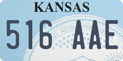 KS license plate 516AAE
