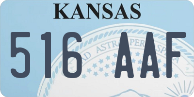 KS license plate 516AAF