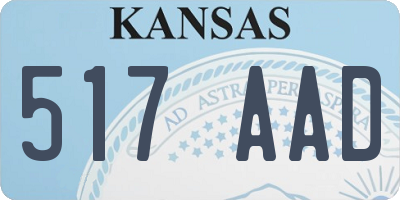 KS license plate 517AAD