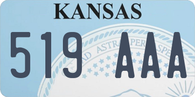KS license plate 519AAA