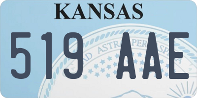 KS license plate 519AAE