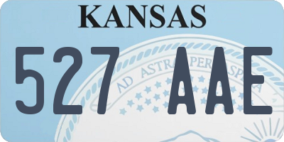 KS license plate 527AAE