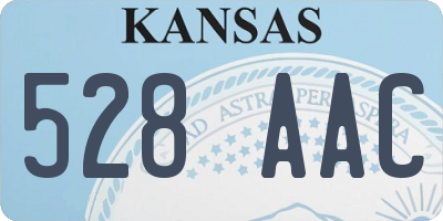 KS license plate 528AAC