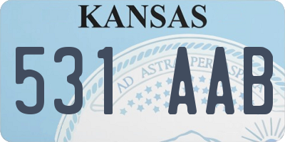 KS license plate 531AAB