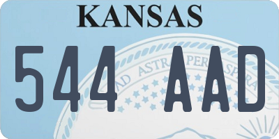 KS license plate 544AAD