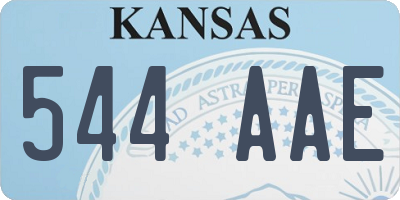 KS license plate 544AAE