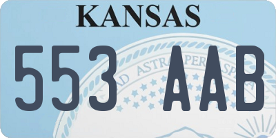 KS license plate 553AAB