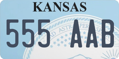 KS license plate 555AAB