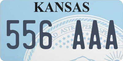 KS license plate 556AAA