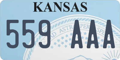KS license plate 559AAA