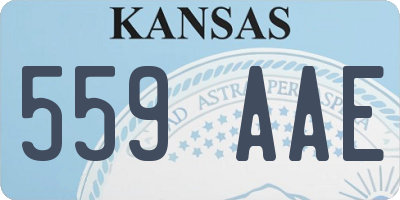 KS license plate 559AAE