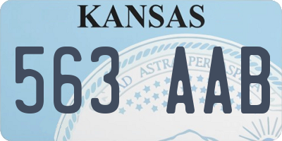 KS license plate 563AAB