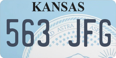 KS license plate 563JFG