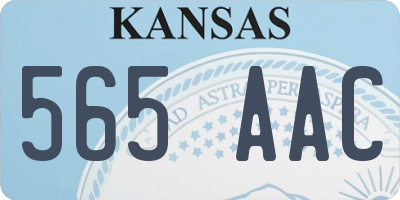 KS license plate 565AAC