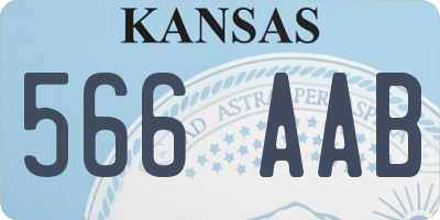 KS license plate 566AAB