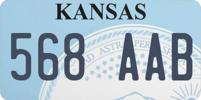 KS license plate 568AAB