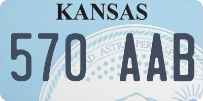 KS license plate 570AAB