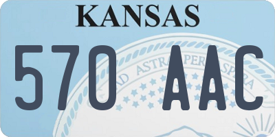 KS license plate 570AAC