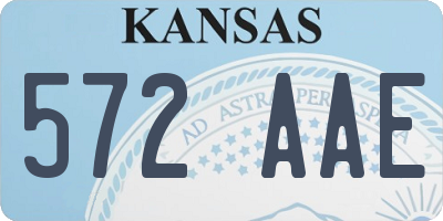 KS license plate 572AAE