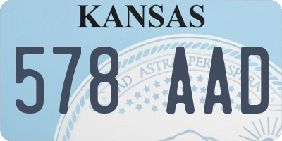 KS license plate 578AAD