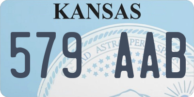 KS license plate 579AAB
