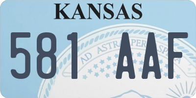 KS license plate 581AAF