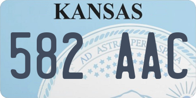 KS license plate 582AAC
