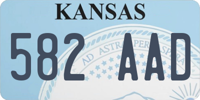 KS license plate 582AAD