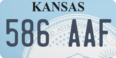 KS license plate 586AAF