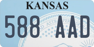 KS license plate 588AAD