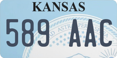 KS license plate 589AAC
