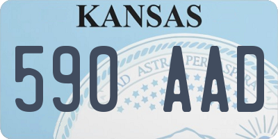 KS license plate 590AAD