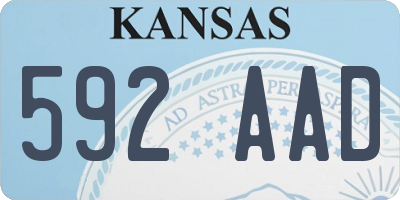 KS license plate 592AAD