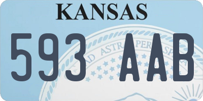 KS license plate 593AAB