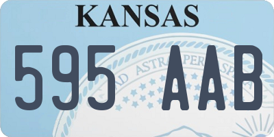 KS license plate 595AAB