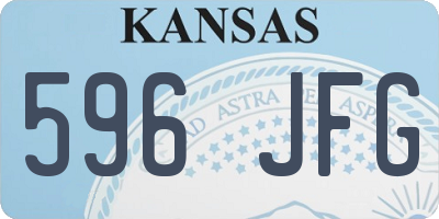 KS license plate 596JFG