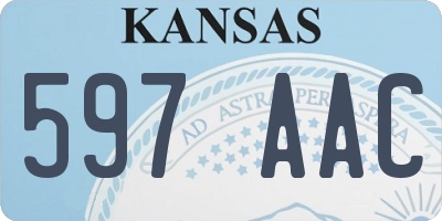 KS license plate 597AAC