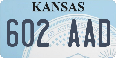 KS license plate 602AAD